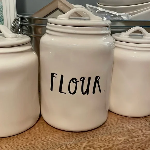 Rae Dunn Ceramic Flour Canister - Picture 1 of 1